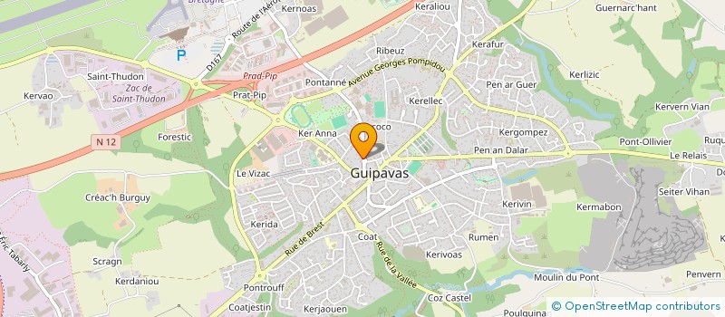 localisation de l'entreprise SCI EMERAUD-OMNES  GUIPAVAS