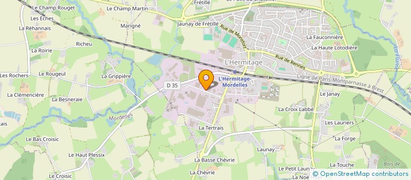 localisation de l'entreprise SCI EMERAUDE  L'HERMITAGE