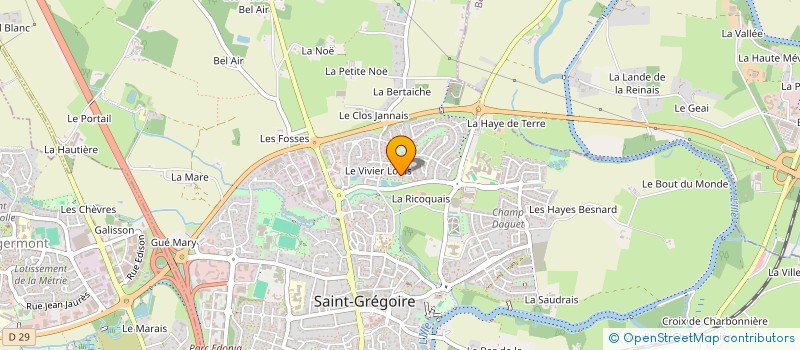 localisation de l'entreprise SCI EMERAUDE  SAINT-GREGOIRE