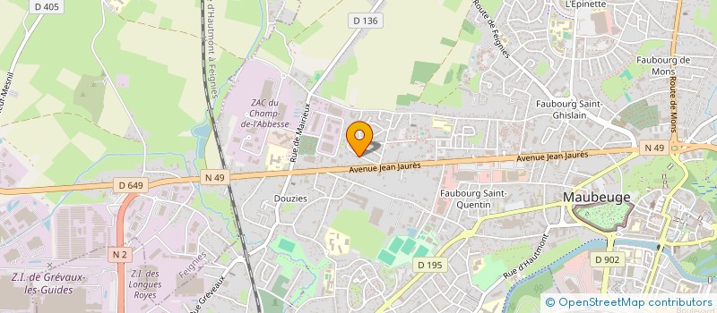 localisation de l'entreprise SCI EMERAUDE  ROUSIES