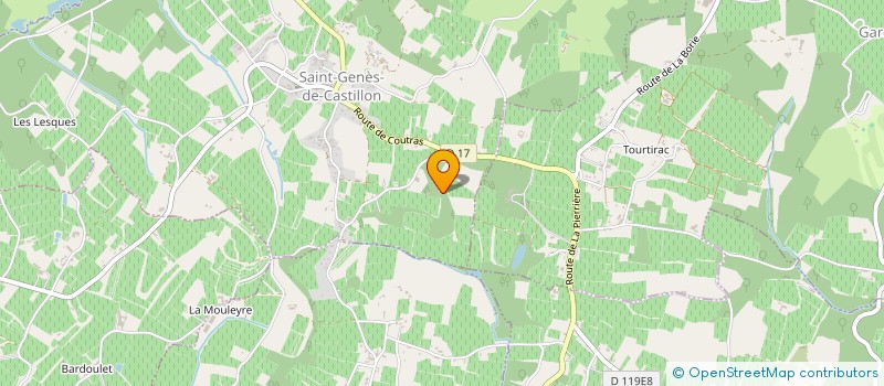 localisation de l'entreprise SCI EMILE PSAF  SAINT-GENES-DE-CASTILLON