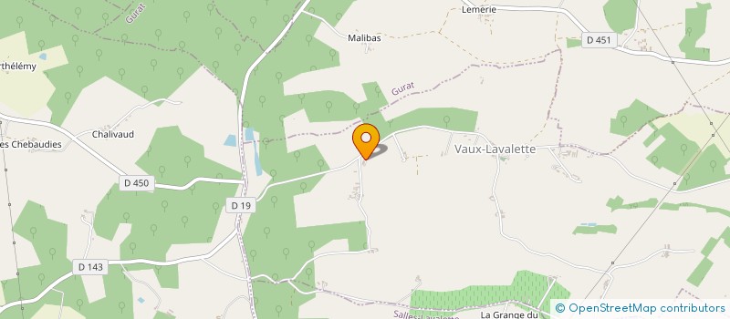localisation de l'entreprise SCI EMIMAX16  VAUX-LAVALETTE