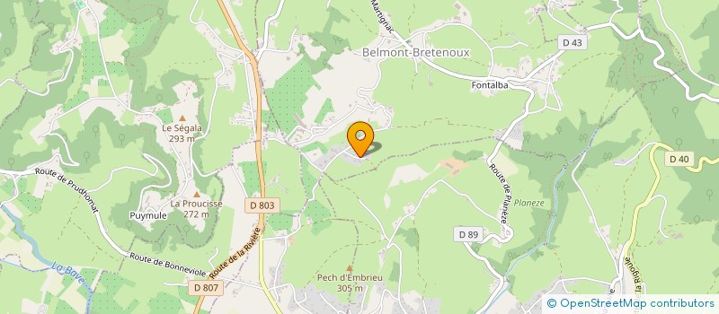 localisation de l'entreprise SCI EMMA  BELMONT-BRETENOUX