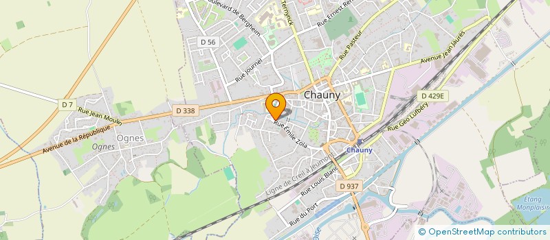 localisation de l'entreprise SCI EMMI à CHAUNY