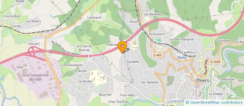 localisation de l'entreprise SCI EMO  THIERS