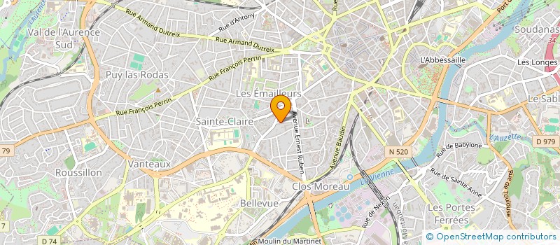 localisation de l'entreprise SCI EMR à LIMOGES