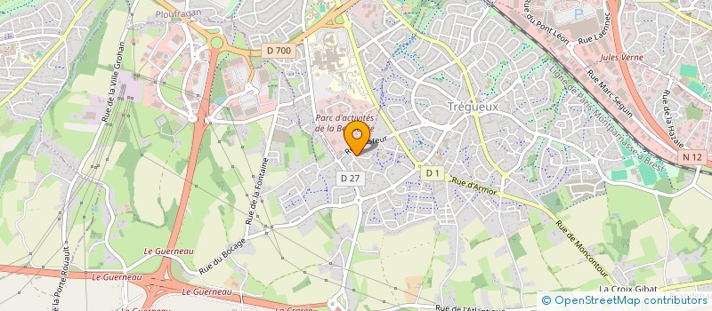 localisation de l'entreprise SCI EMRO  TREGUEUX