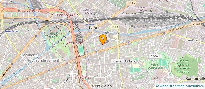 localisation de l'entreprise SCI EN 8 à PANTIN