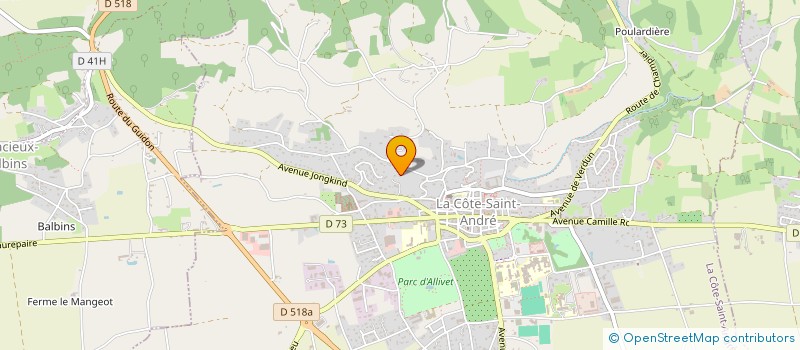 localisation de l'entreprise SCI EN CLOITRE  LA COTE-SAINT-ANDRE