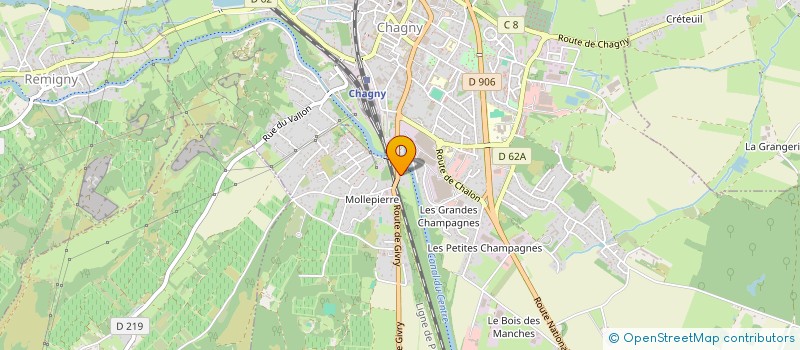 localisation de l'entreprise SCI EN REBOUR  CHAGNY