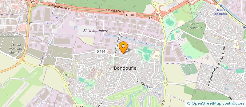 localisation de l'entreprise SCI ENAJU à BONDOUFLE