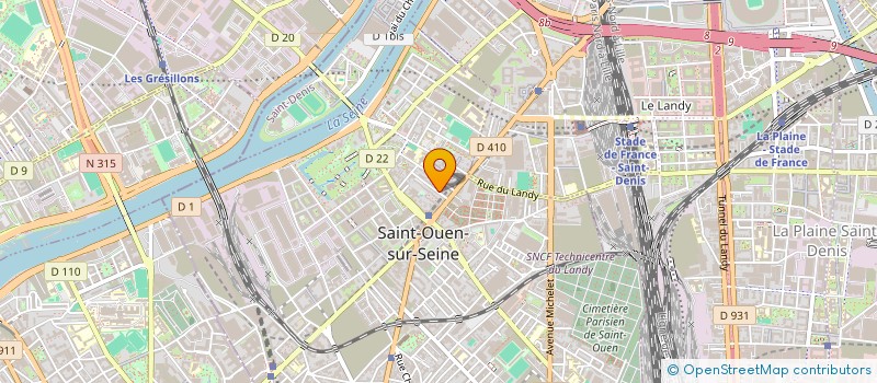 localisation de l'entreprise SCI ENERGIE à SAINT-OUEN-SUR-SEINE