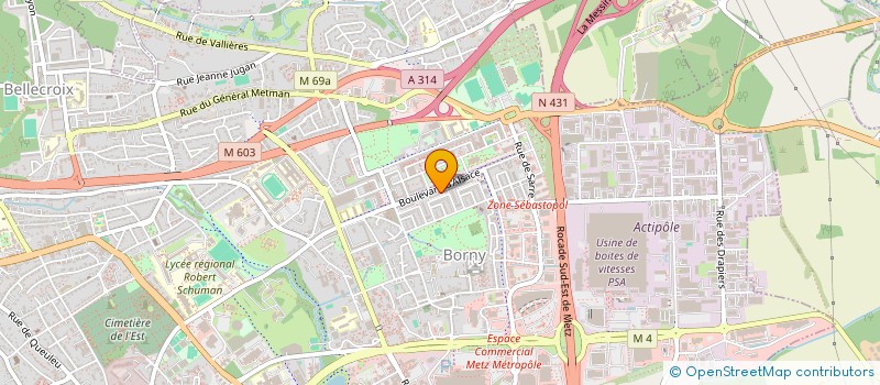 localisation de l'entreprise SCI ENES  METZ