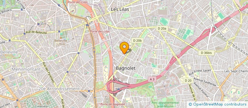 localisation de l'entreprise SCI ENGHIEN à BAGNOLET