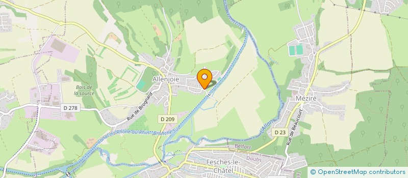 localisation de l'entreprise SCI ENGRENAGES  ALLENJOIE