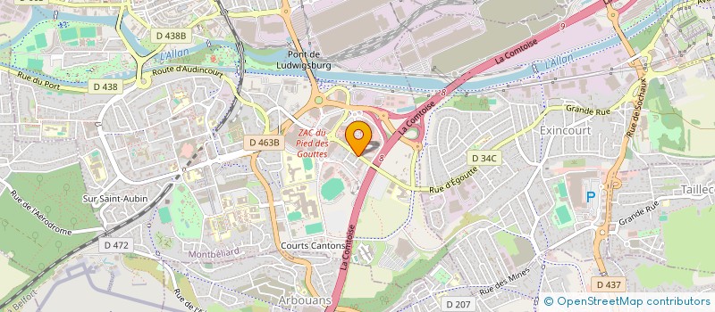 localisation de l'entreprise SCI ENJOY  MONTBELIARD
