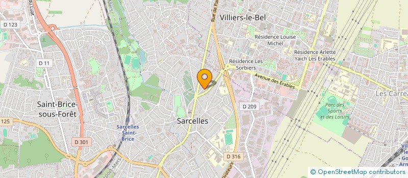 localisation de l'entreprise SCI ENLIL IMMO  SARCELLES