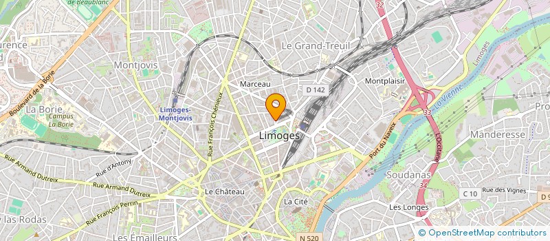 localisation de l'entreprise SCI ENOLINE à LIMOGES
