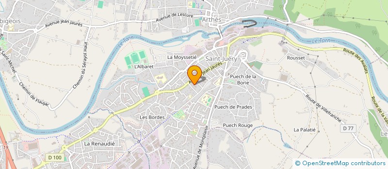 localisation de l'entreprise SCI ENSEMBLE IMMOBILIER 95 97 J JAURES  SAINT-JUERY