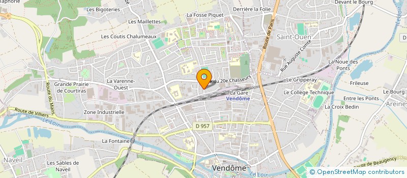 localisation de l'entreprise SCI ENTRE LOIR ET LUZEGE  VENDOME