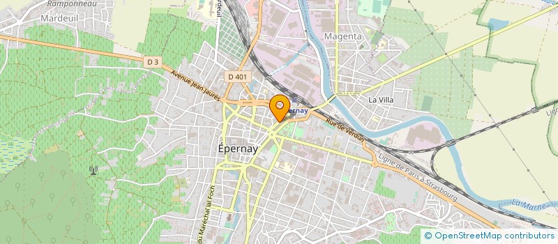 localisation de l'entreprise SCI ENTREPOTS TOUBART à EPERNAY