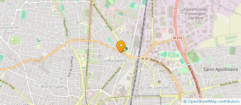 localisation de l'entreprise SCI ENVERGURE à DIJON