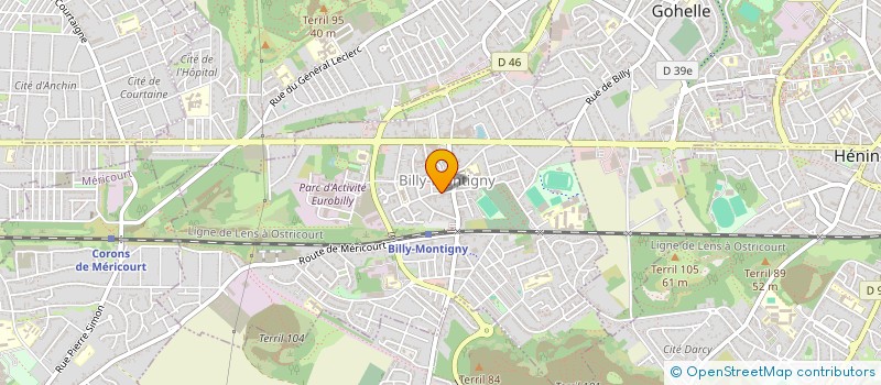 localisation de l'entreprise SCI ENZANA à BILLY-MONTIGNY