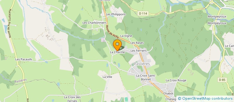 localisation de l'entreprise SCI EOSPHOROS  PASLIERES