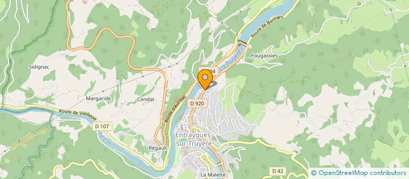 localisation de l'entreprise SCI EPICURE  ENTRAYGUES-SUR-TRUYERE