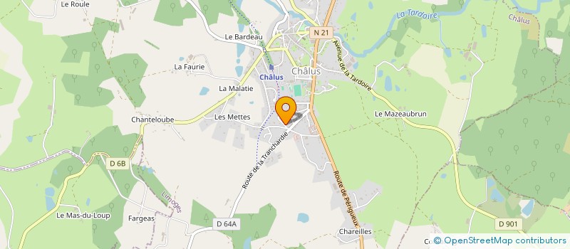 localisation de l'entreprise SCI EPONINE INVESTISSEMENT à CHALUS