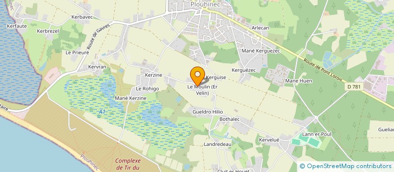 localisation de l'entreprise SCI ER VELIN  PLOUHINEC