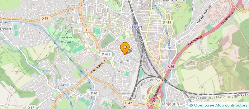 localisation de l'entreprise SCI ERASM à BELFORT