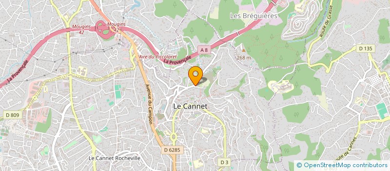 localisation de l'entreprise SCI ERBAJOLO à LE CANNET