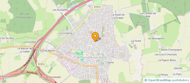 localisation de l'entreprise SCI ERBE  THORIGNE-FOUILLARD