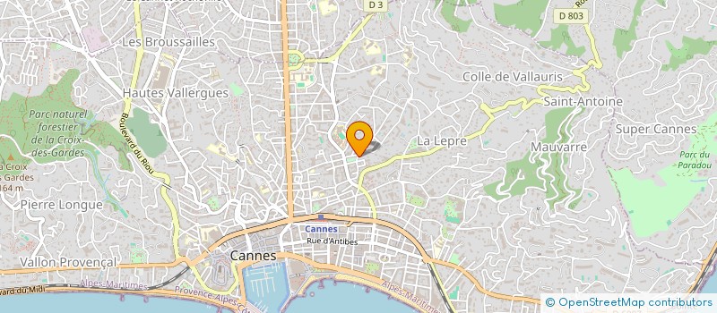 localisation de l'entreprise SCI ERBIBAS à CANNES