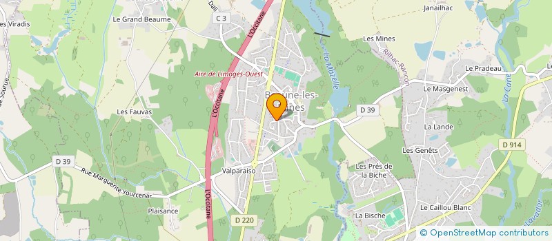 localisation de l'entreprise SCI ERCO VERNEUIL à LIMOGES