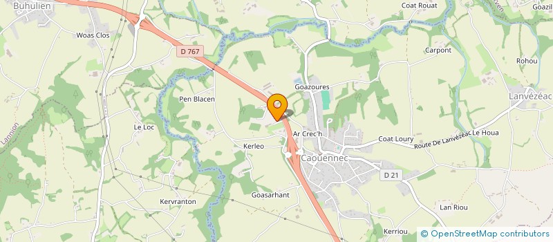localisation de l'entreprise SCI ERDRO  CAOUENNEC-LANVEZEAC