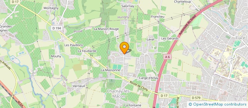 localisation de l'entreprise SCI ERECOM à CHARNAY-LES-MACON