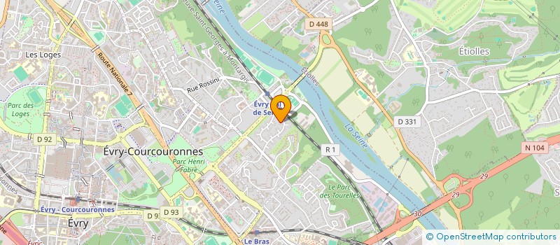 localisation de l'entreprise SCI ERED INVEST à EVRY-COURCOURONNES