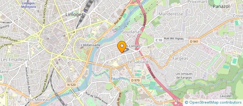 localisation de l'entreprise SCI ERELIM à LIMOGES