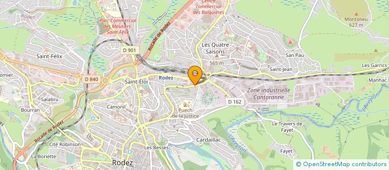 localisation de l'entreprise SCI ERG à RODEZ
