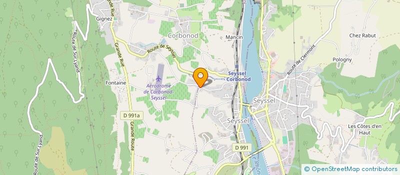 localisation de l'entreprise SCI ERG  CORBONOD