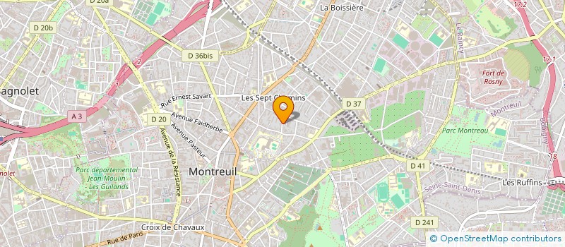 localisation de l'entreprise SCI ERG 93 à MONTREUIL