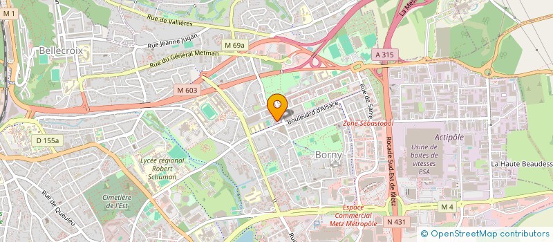 localisation de l'entreprise SCI ERHAG  METZ