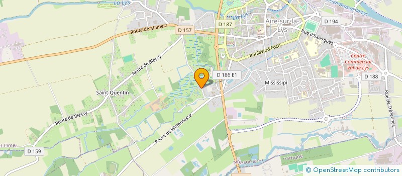 localisation de l'entreprise SCI ERHEL  AIRE-SUR-LA-LYS