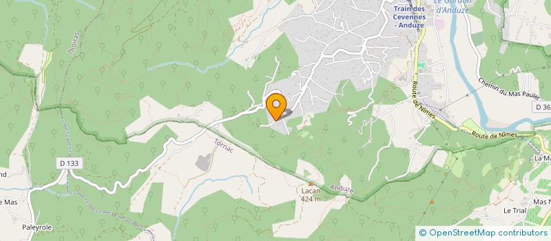 localisation de l'entreprise SCI ERIAMEL à ANDUZE