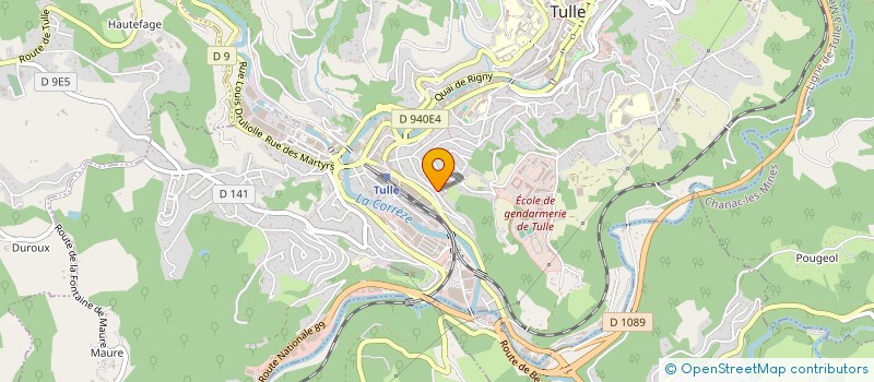 localisation de l'entreprise SCI ERICA  TULLE