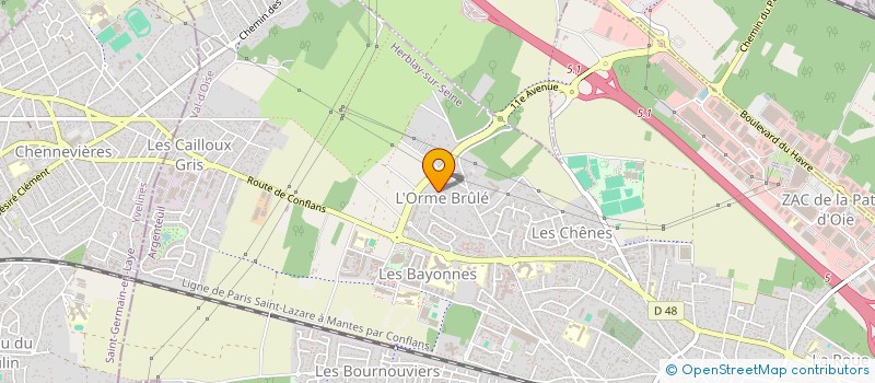 localisation de l'entreprise SCI ERIELLE  HERBLAY-SUR-SEINE