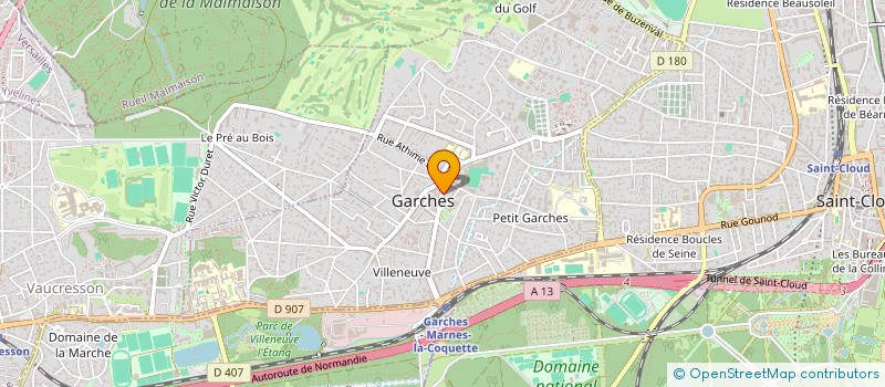 localisation de l'entreprise SCI ERIMA  GARCHES