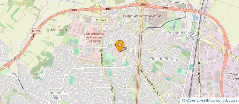 localisation de l'entreprise SCI ERIVIN à DIJON